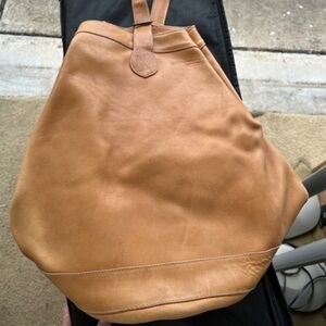 Tan Leather Backpack